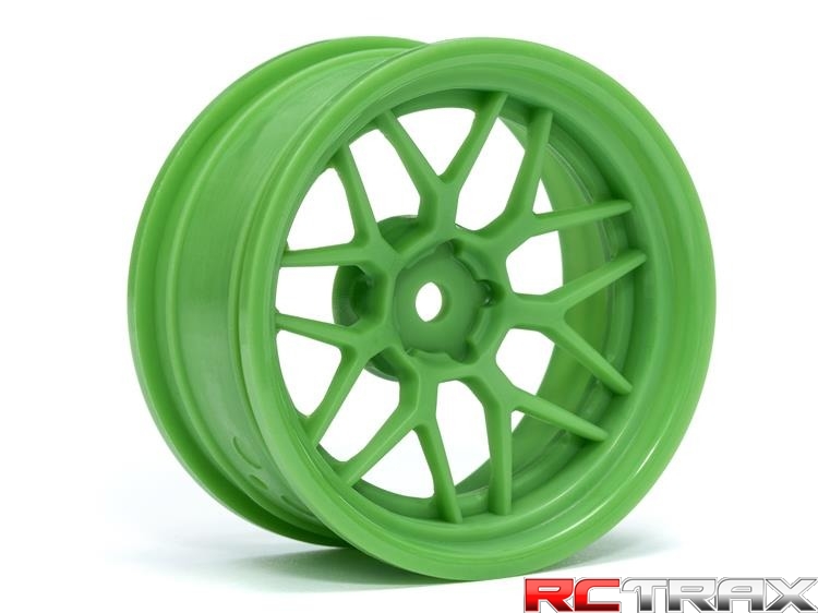 HPI 116531 TECH 7 WHEEL GREEN 52X26X+6MM OFFSET (2PCS)