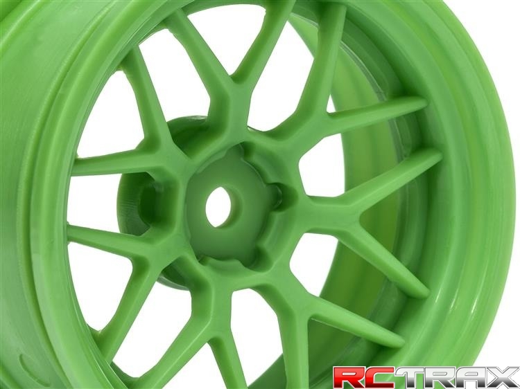 HPI 116531 TECH 7 WHEEL GREEN 52X26X+6MM OFFSET (2PCS)