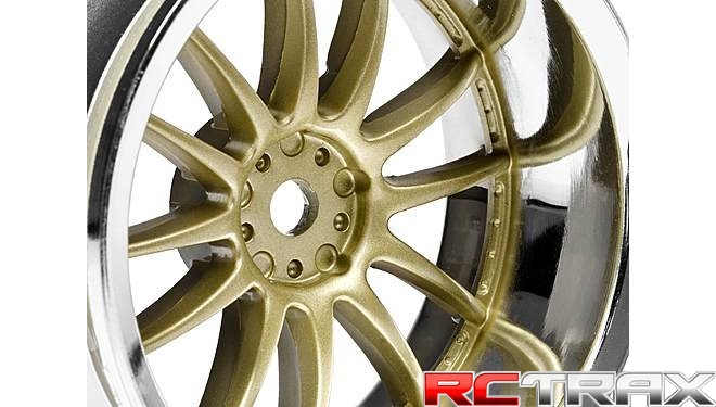WORK XSA 02C WHEEL 26mm CHROME/GOLD (3mm OFFSET)