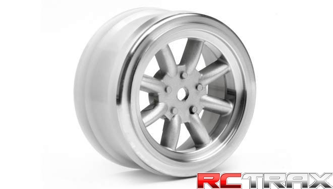 VINTAGE 8 SPOKE WHEEL 26mm MATTE CHROME 0mm OFFSET
