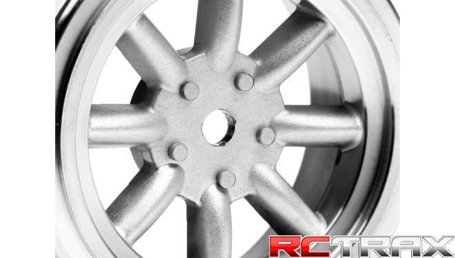 VINTAGE 8 SPOKE WHEEL 26mm MATTE CHROME 0mm OFFSET