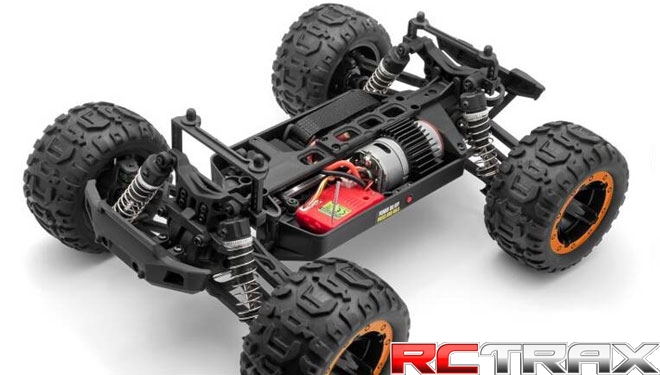 BlackZon Slyder MT 1/16 4WD Electric Monster Truck - Orange