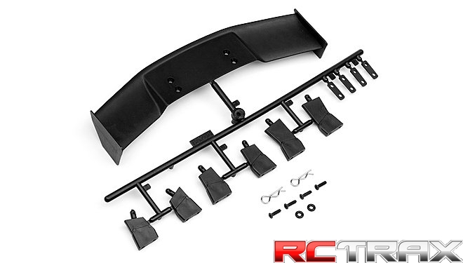 GT WING SET (TYPE D/10TH SCALE/BLACK)