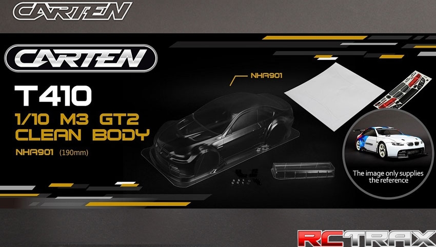 Karoseria do malowania Carten BMW M3 GT2 TC 190mm + naklejki