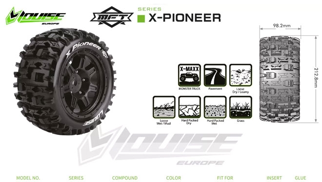 LOUISE HEX 24mm LR-T3296BM MFT X-PIONEER MONSTER ARRMA KRATON