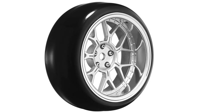 Louise RC 1/10 koła do driftu 14-Spoke Wheels Matte Silver