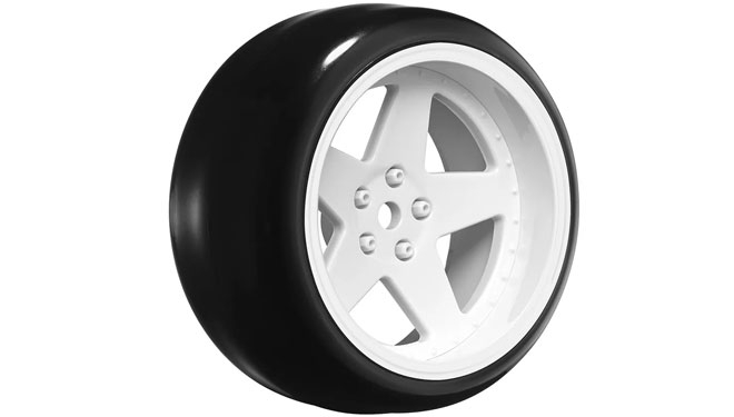 Louise RC 1/10 koła do driftu 5-Spoke Wheels Gloss White