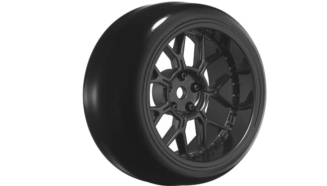 Louise RC 1/10 koła do driftu 14-Spoke Wheels Gloss Black