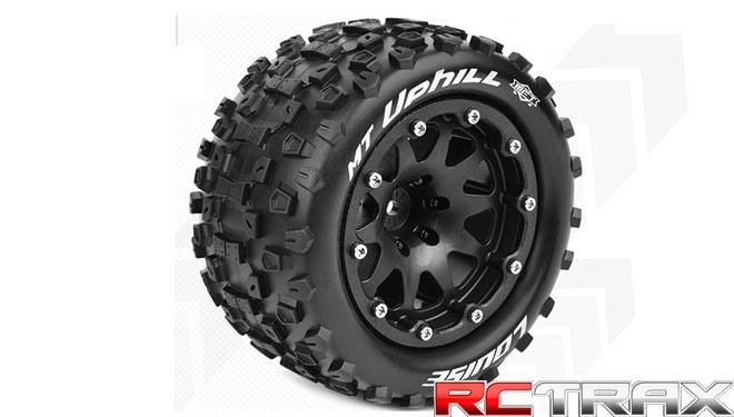 Hex 12mm Louise RC MFT MT-UPHILL 1-10 Monster Truck Koła Black 2.8 Bead-Lock Wheels 1/2-Offset L-T3309SBH 2 szt