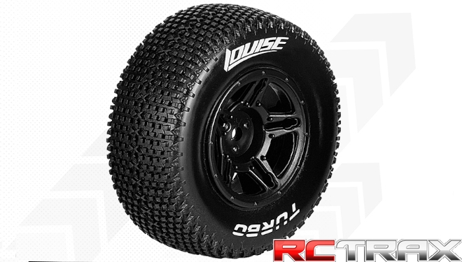 Louise RC  SC-TURBO  1-10 Short Course Tire Set  Mounted  Super Soft  Black Wheels  Losi TEN-SCTE 4X4  L-T3147VBLA 2szt