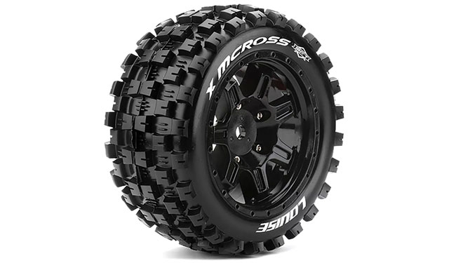 Louise RC L-T3352B MFT X-MCROSS koła X-Maxx Mounted Black Hex 24mm
