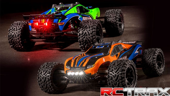 TRAXXAS 1/10 RUSTLER 4X4 XL-5 - green  + oświetlenie LED