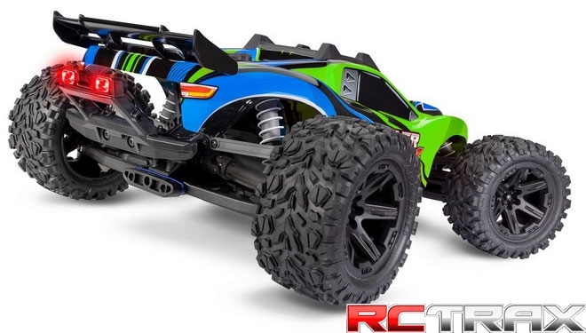 TRAXXAS 1/10 RUSTLER 4X4 XL-5 - green  + oświetlenie LED