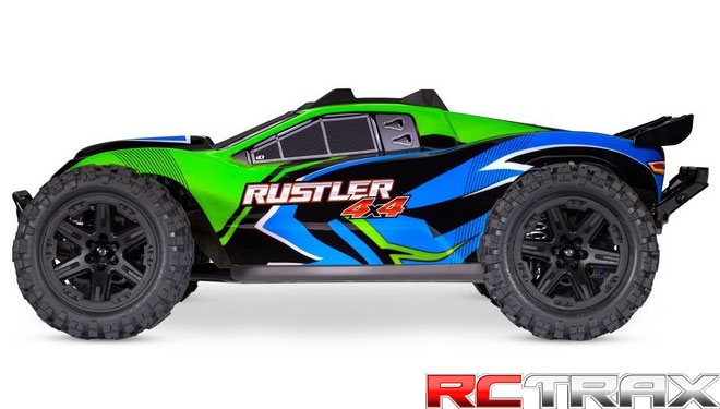 TRAXXAS 1/10 RUSTLER 4X4 XL-5 - green  + oświetlenie LED
