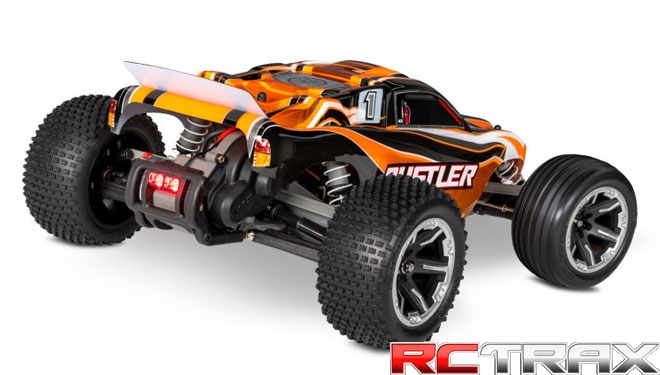 RUSTLER RTR XL-5 1/10 pomarańczowy + światła LED