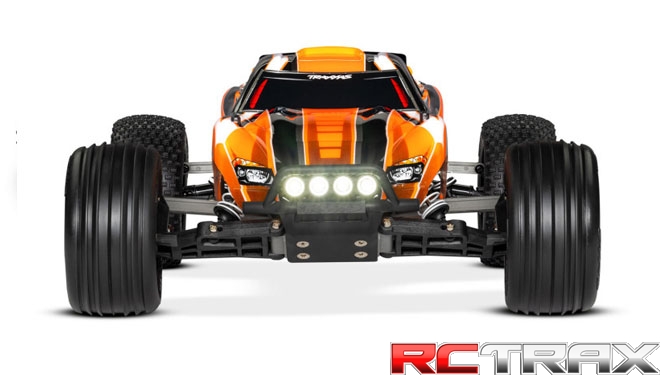 RUSTLER RTR XL-5 1/10 pomarańczowy + światła LED