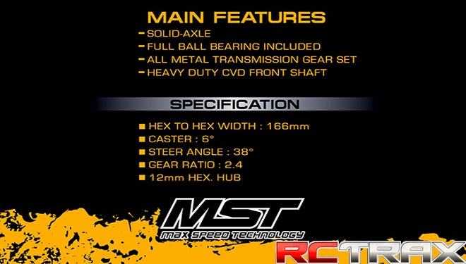 MST 210573 MSA Front & Rear Axle Set