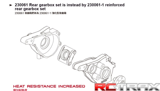 MST 230061-1 Reinforced rear gearbox set