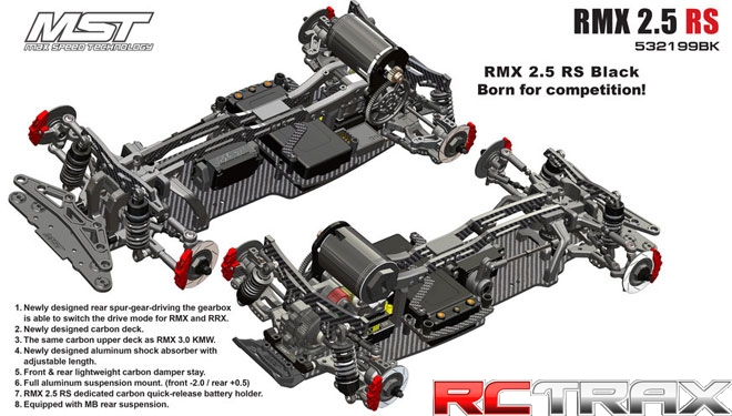 MST RMX 2.5 RS Black 2WD 1/10 Drift Car KIT