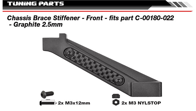 TEAM CORALLY C-00180-022 Chassis Brace Stiffener Front