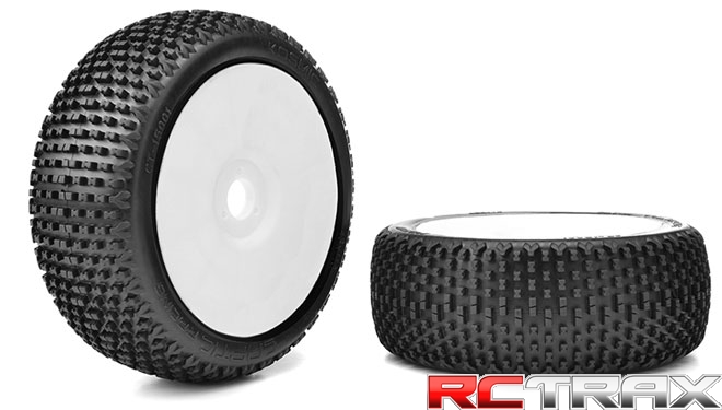 Captic Racing KOSMIC koła 1/8 Buggy Tires Mounted Soft White 2szt