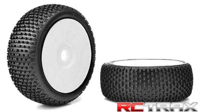 Captic Racing KOSMIC koła 1/8 Buggy Tires Mounted Super Soft White 2szt