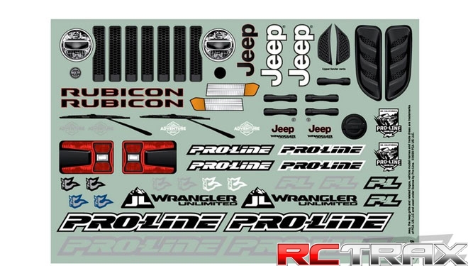 PRO-LINE P354600 karoseria Jeep Wrangler JL Unlimited Rubicon - transparentna