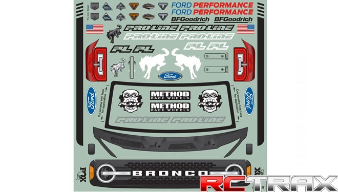 PRO LINE 3594-00 karoseria 1/8 2021 Ford Bronco transparentna WB 322mm