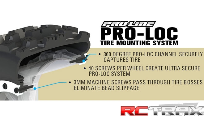 PRO-LINE hex 24mm 10131-13 komplet kół Badlands MX43 Pro-Loc All Terrain