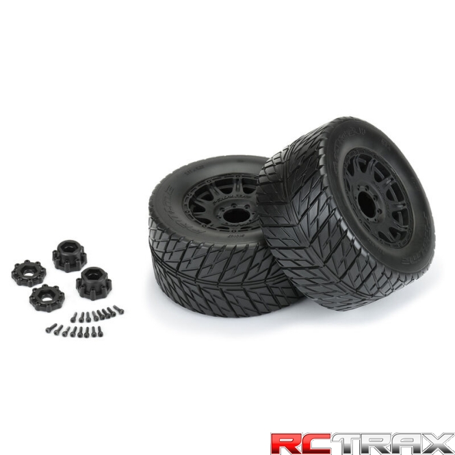 Pro-Line PRO1016710 koło 3.8", opona Street Fighter HP Belted, felga Raid H17 czarna (2)