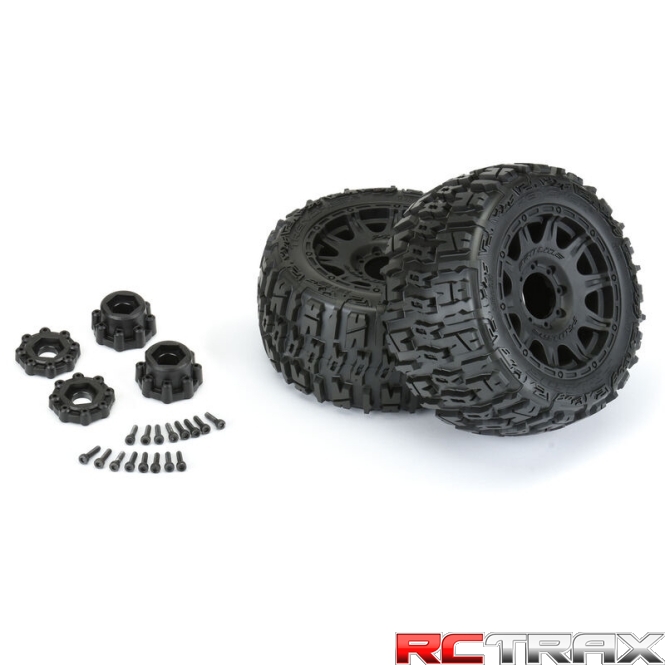 Pro-Line PRO1017510 koło 3.8", opona Trencher LP, felga Raid H17 czarna (2)