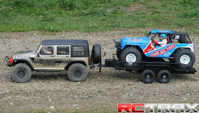 Przyczepa duża Xtra Speed 1/10 Heavy Duty Truck and Car Trailer