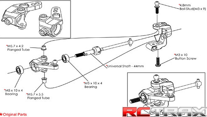 3RACING Aluminum Knuckle for Sakura D3