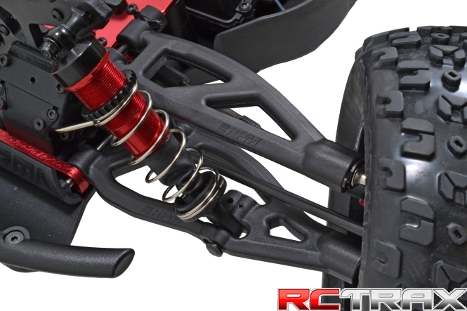 RPM81482 Wahacz przedni czarny (góra/dół) ARRMA Kraton, Talion, Outcast i Durango DEX8T