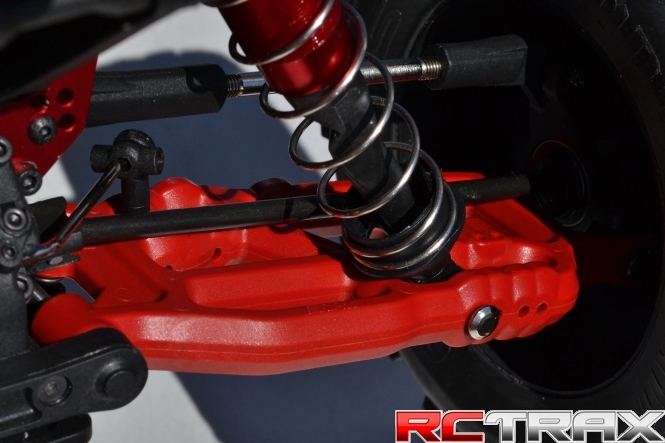 RPM81729 Wahacz tylny dolny czerwony (2) Wersje V5/EXB 6S ARRMA Kraton Outcast Notorious FT&Ta