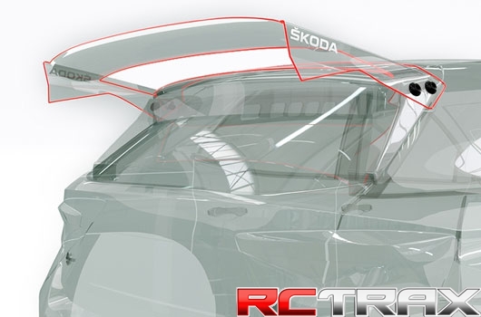 Skrzydło tylne do karoserii ŠKODA Fabia RS Rally 1/10 WRC