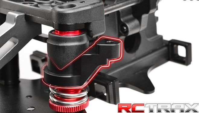 Team Corally C-00180-266 Servo Saver Steering Arm T6 Hard Anodised Black 1 pc