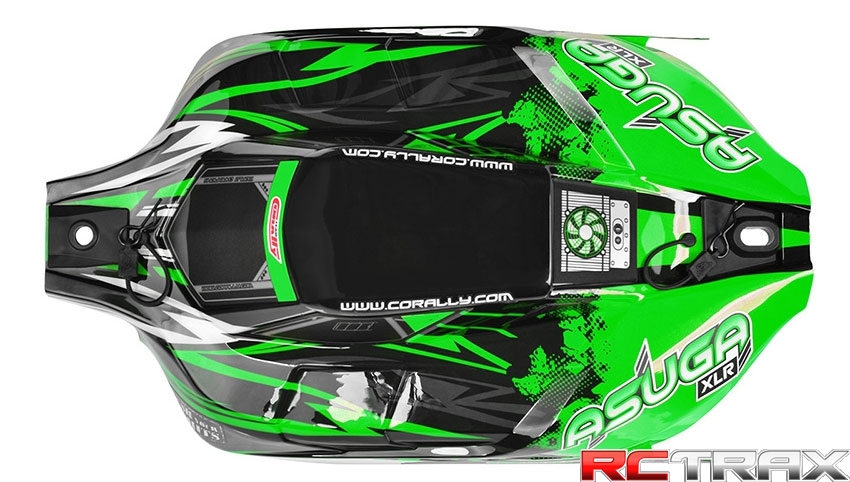 Team Corally C-00180-857-G Karoseria pomalowana Asuga ASUGA XLR - Painted GREEN
