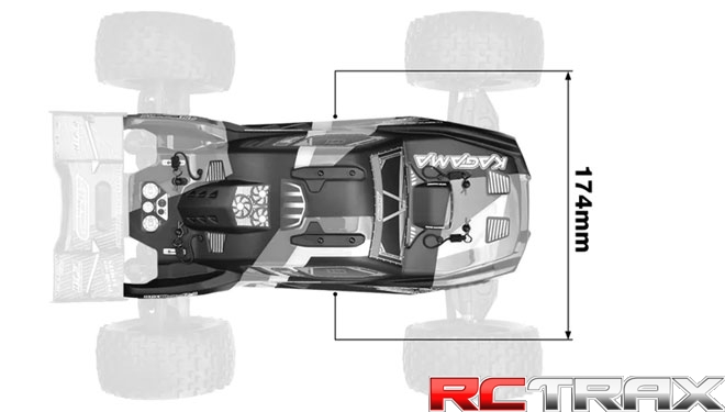 Team Corally C-00180-981-3 Body painted and cut - Kagama - Green- 1 pc