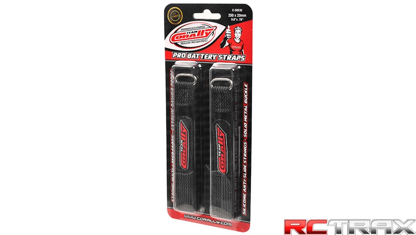 Team Corally rzep do baterii 300x20mm Anti-Slip Strings Black 2 pcs