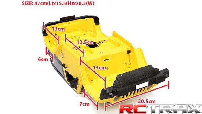 TEAM RAFFEE karoseria 1/10 Wrangler Body for RC Crawler Hard Top (Wheelbase 270mm)