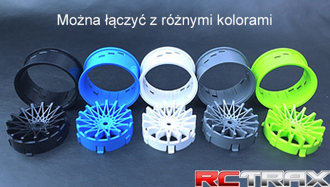 TETSUJIN TT-7520 Obręcze Super Rim offset 3, 6, 9 WHITE 2 pcs