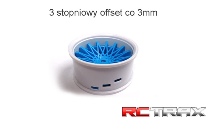 TETSUJIN TT-7521 Obręcze Super Rim offset 3, 6, 9 BLUE 2 pcs