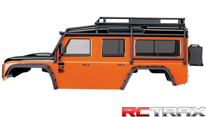 TRAXXAS 8011A karoseria TRX-4 Defender orange z przeźroczystymi szybami