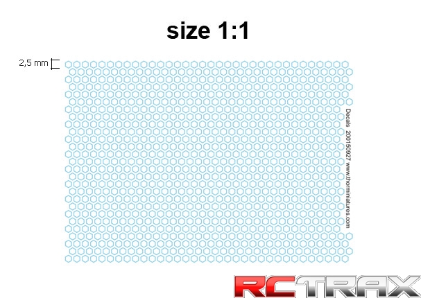 Hex Blue Transfers / Decals Sheet / Kalkomania