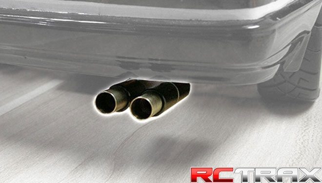 Yeah Racing YA-0467 1/10 Podwójna stalowa rura wydechowa