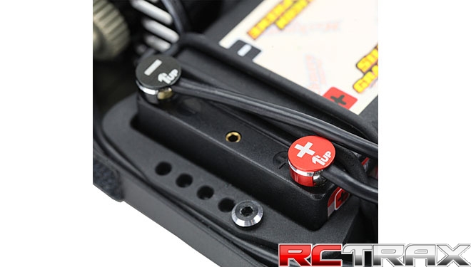 1up Racing LowPro Bullet Plug Grips – Red/Black