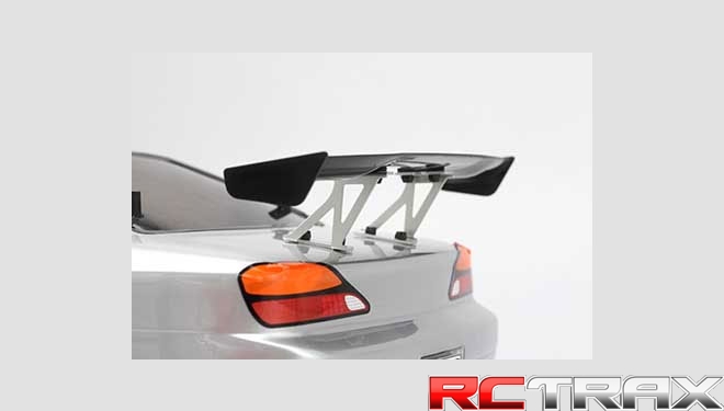 Yokomo Aluminum Wing Stay (Silver/Mid) for Drift Car